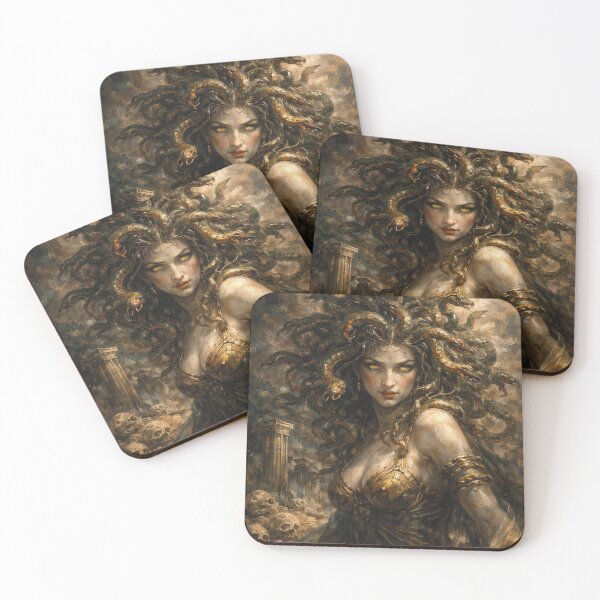 Item preview, Medusa – The Serpent Gaze Painting designed and sold by GalleryKauffeld.
