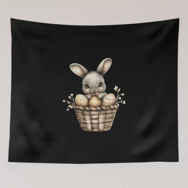Item preview, Cute Bunny in Easter Basket designed and sold by sreabby.