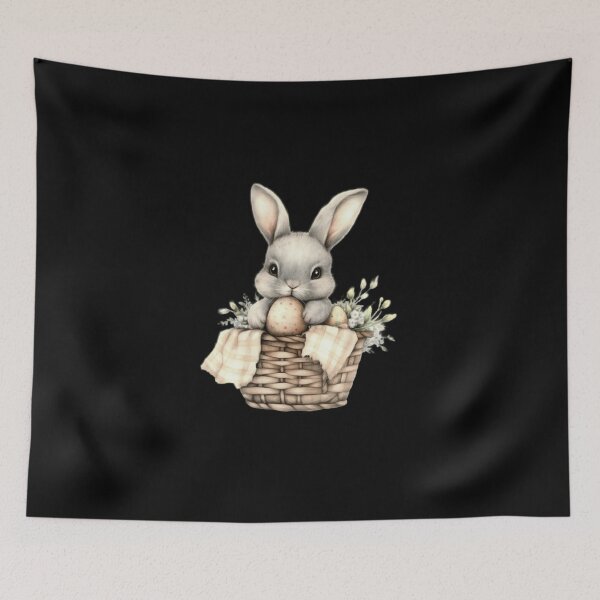 Item preview, Cute Bunny in Easter Basket designed and sold by sreabby.