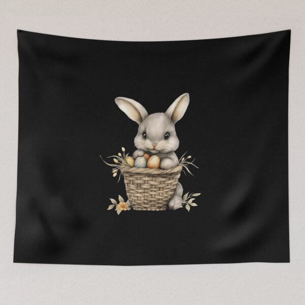 Item preview, Cute Bunny with Easter Eggs designed and sold by sreabby.