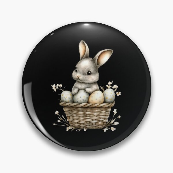 Item preview, Cute Bunny in a Basket designed and sold by sreabby.