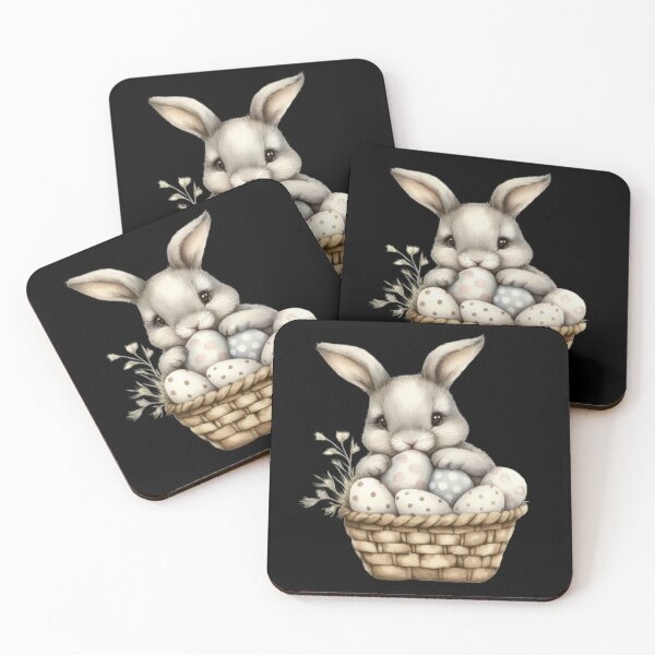 Item preview, Cute Bunny in a Basket designed and sold by sreabby.