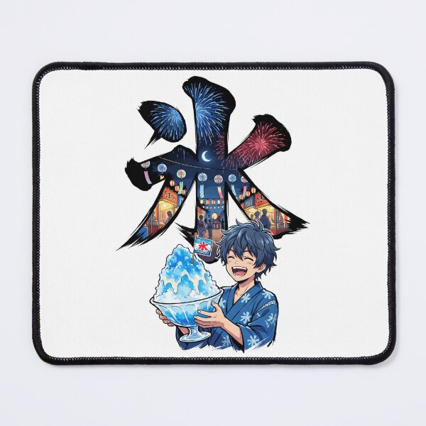 Item preview, Japanese Summer Kakigori Shaved Ice Festival Kanji Anime Boy Aesthetic designed and sold by mood-draftsman.