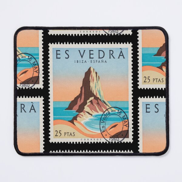 Item preview, Es Vedrà Ibiza Mediterranean Rock Island Stamp Sticker designed and sold by stickercuffs.