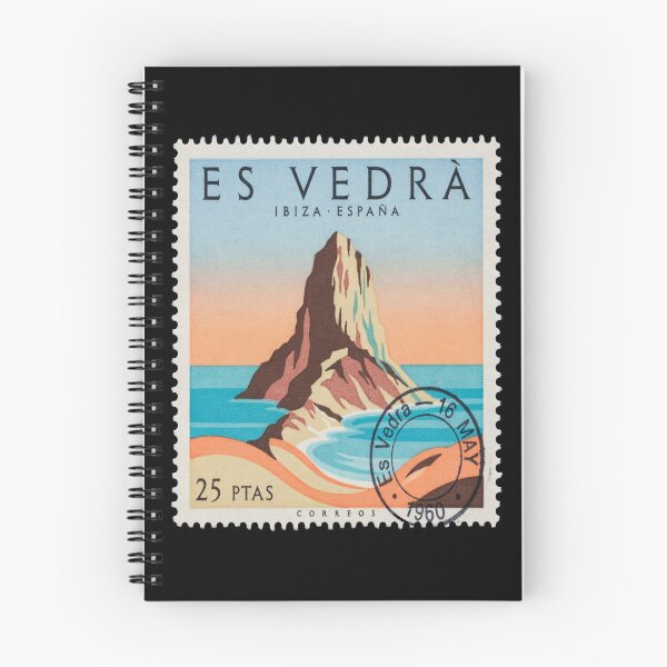 Item preview, Es Vedrà Ibiza Mediterranean Rock Island Stamp Sticker designed and sold by stickercuffs.