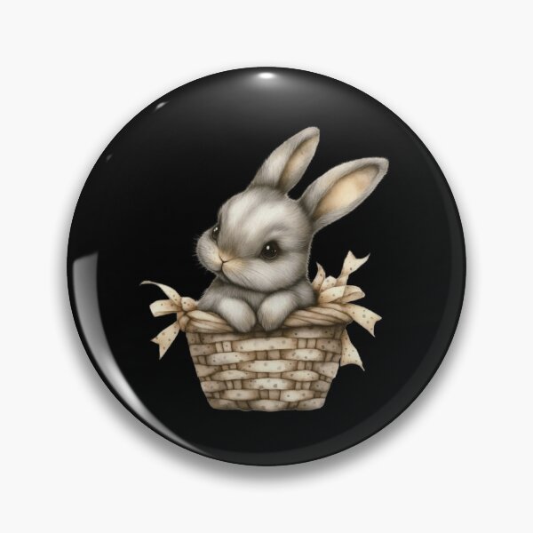Item preview, Adorable Bunny in Woven Basket designed and sold by sreabby.