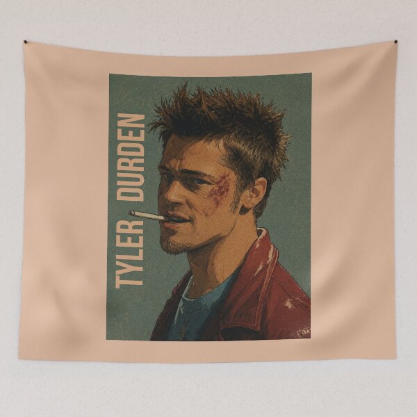Item preview, Fight Club Tyler Durden Smoking Portrait designed and sold by Vicky021.