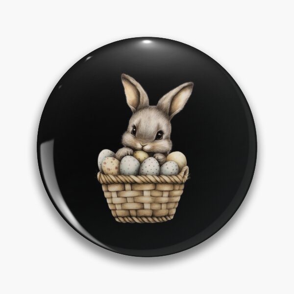 Item preview, Bunny with Easter Eggs in Basket designed and sold by sreabby.