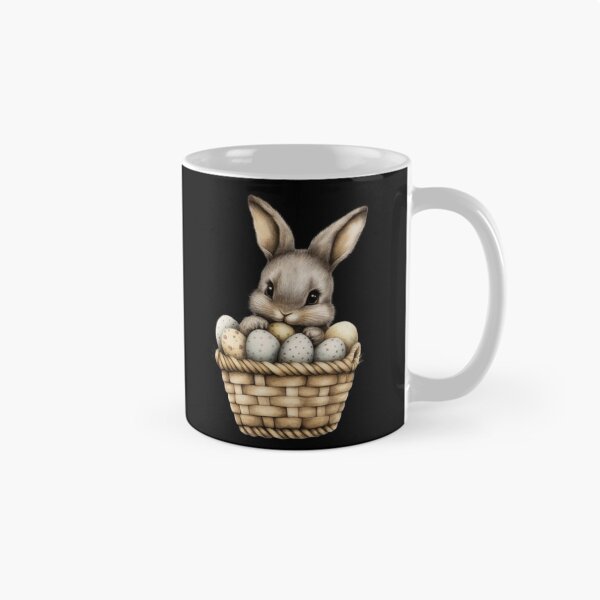 Item preview, Bunny with Easter Eggs in Basket designed and sold by sreabby.