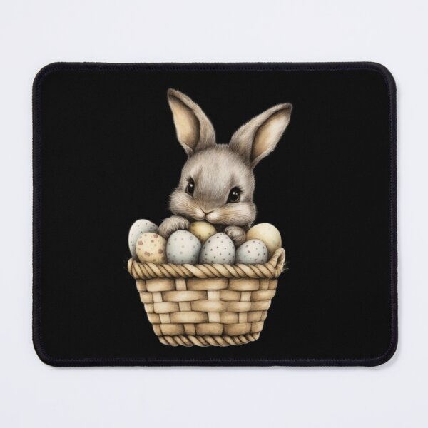 Item preview, Bunny with Easter Eggs in Basket designed and sold by sreabby.