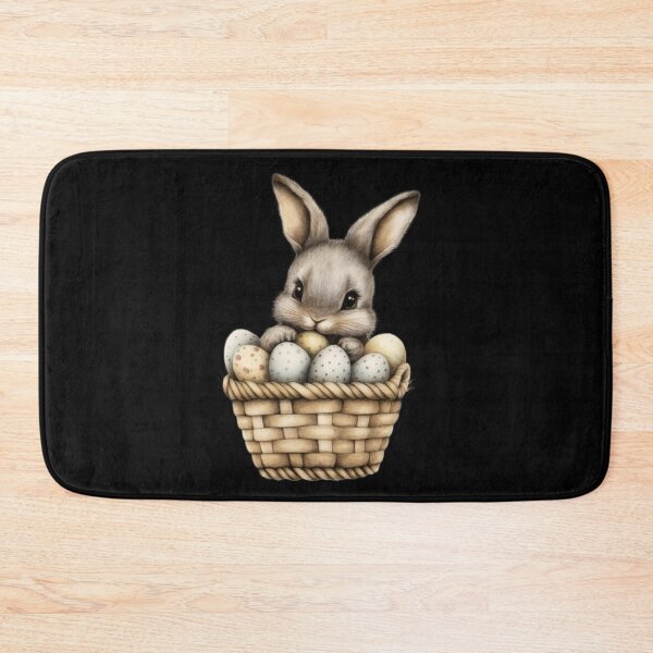 Item preview, Bunny with Easter Eggs in Basket designed and sold by sreabby.