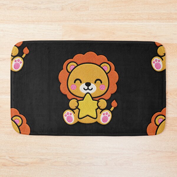 Item preview, Cute Lion Holding Yellow Star Kawaii Embroidery Patch designed and sold by ColorSplash123.