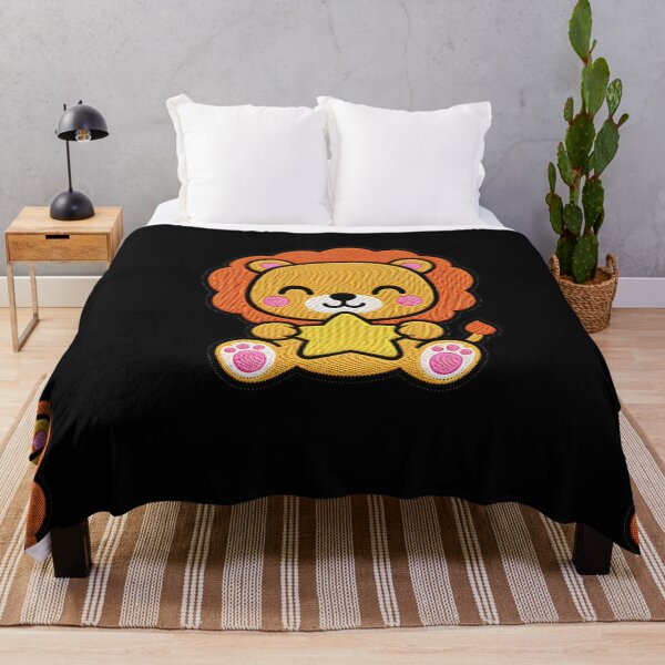 Item preview, Cute Lion Holding Yellow Star Kawaii Embroidery Patch designed and sold by ColorSplash123.