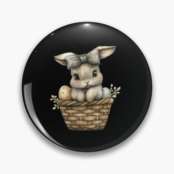 Item preview, Cute Bunny in a Basket designed and sold by sreabby.