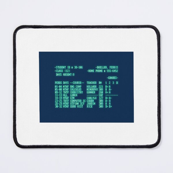Item preview, Ferris Bueller School Record designed and sold by MESCLOTHIING.