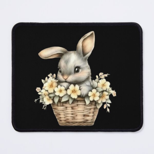 Item preview, Adorable Bunny in a Flower Basket designed and sold by sreabby.