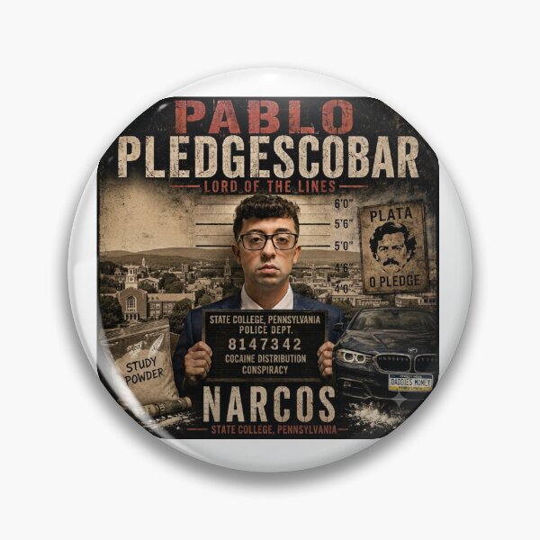 Item preview, Pablo Pledgescobar College Frat Humor Parody Poster Penn State designed and sold by HAPPY'S-TEE-MART.