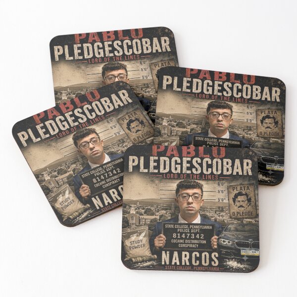Item preview, Pablo Pledgescobar College Frat Humor Parody Poster Penn State designed and sold by HAPPY'S-TEE-MART.