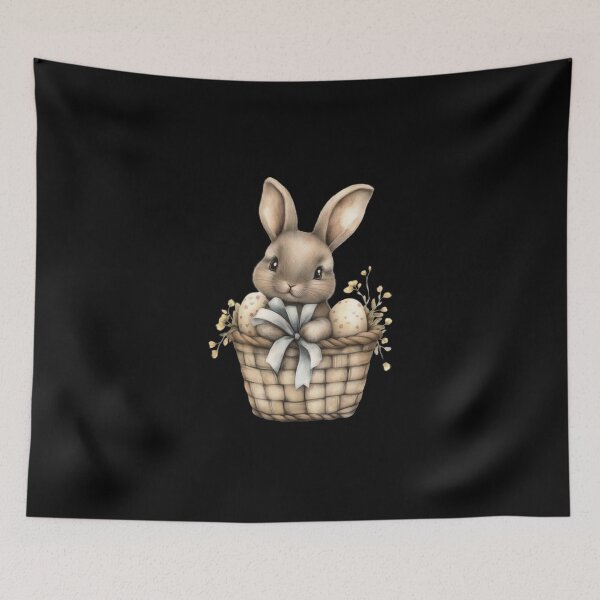 Item preview, Cute Bunny in Basket designed and sold by sreabby.