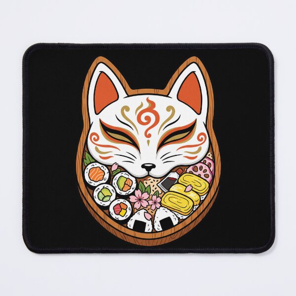 Item preview, Japanese Kitsune Fox Mask Sushi Bento Box Cute Food Art Aesthetic designed and sold by mood-draftsman.