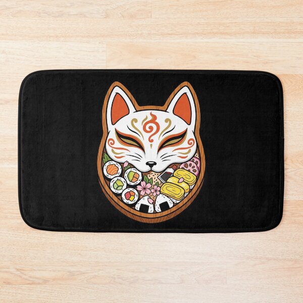 Item preview, Japanese Kitsune Fox Mask Sushi Bento Box Cute Food Art Aesthetic designed and sold by mood-draftsman.