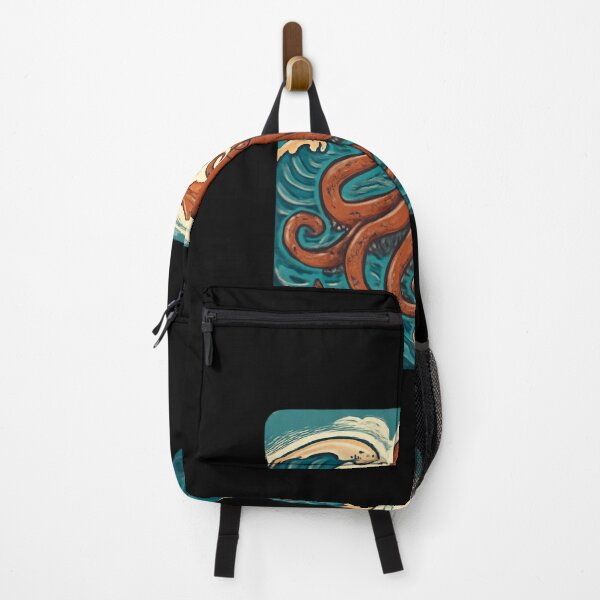 Item preview, Vintage Retro Kraken Octopus and Ocean Waves Nautical Art Design designed and sold by CuomoSalF.