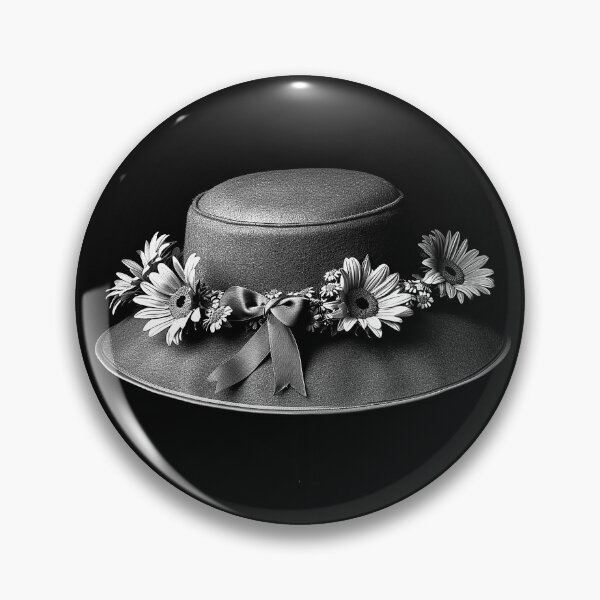 Item preview, Floral Wide Brim Hat with Daisies Vintage Garden Fashion Art designed and sold by inkoutninja.