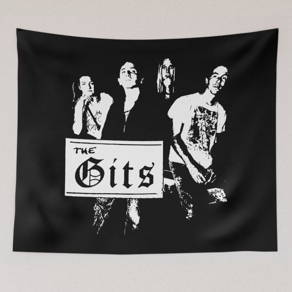 Item preview, White Silhouette Punk Rock Band Typography designed and sold by MosiqueUnique.