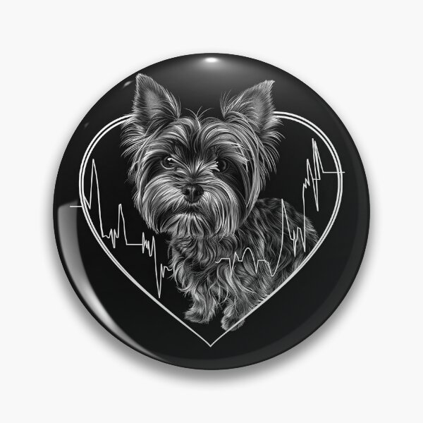 Item preview, Yorkshire Terrier Heartbeat Yorkie Dog Love EKG Art designed and sold by inkoutninja.