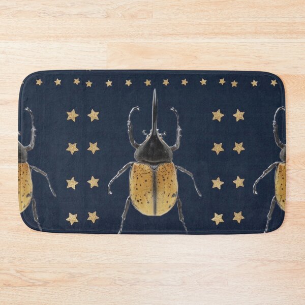 Item preview, Celestial Hercules Beetle & Gold Stars - Dark Academic Navy Blue designed and sold by BrontesWhimsyStore.