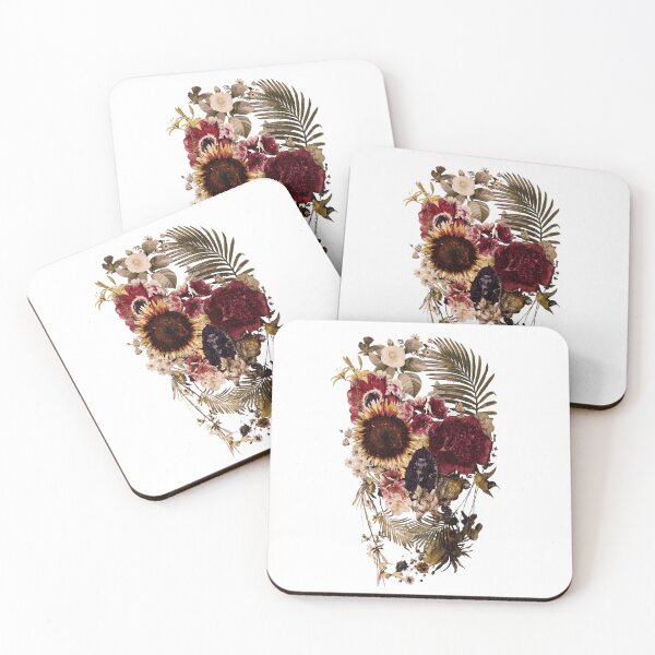 Item preview, Vintage Botanical Skull and Floral Vanitas Art designed and sold by Shopeon Designs.