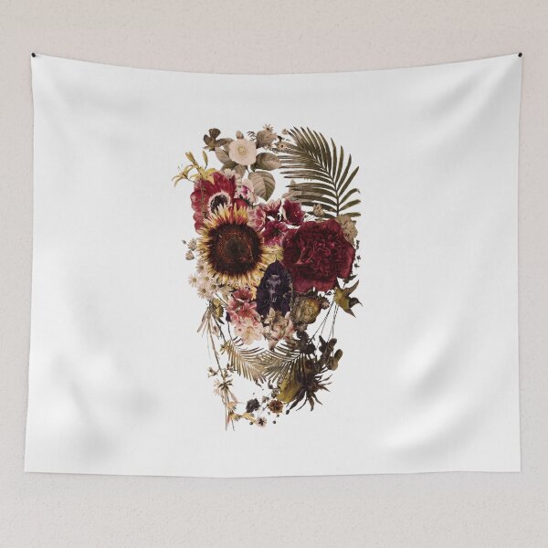 Item preview, Vintage Botanical Skull and Floral Vanitas Art designed and sold by Shopeon Designs.