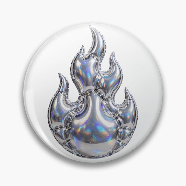Item preview, Puffy Chrome Balloon Flame designed and sold by Teeny Quities.
