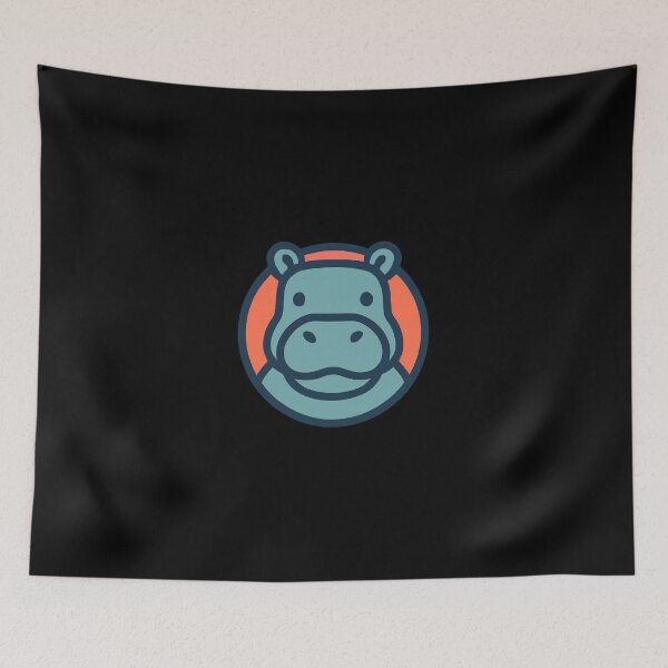 Item preview, Cute Hippo Retro Vintage Face Graphic Art designed and sold by CuomoSalF.