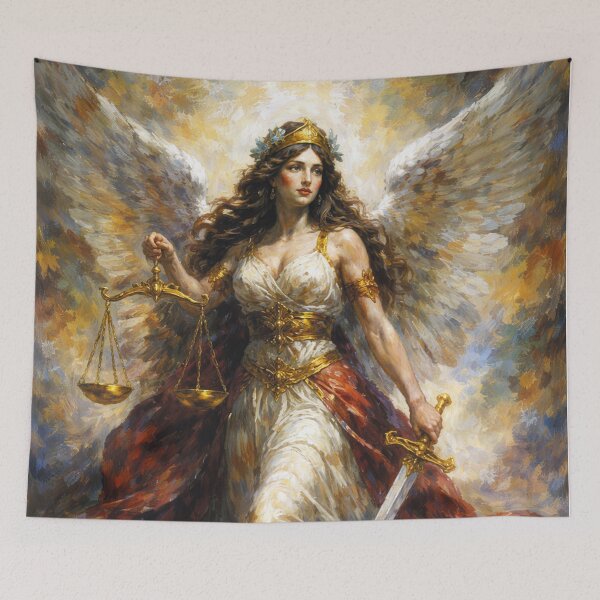Item preview, Nemesis – The Greek Goddess of Justice Painting designed and sold by GalleryKauffeld.