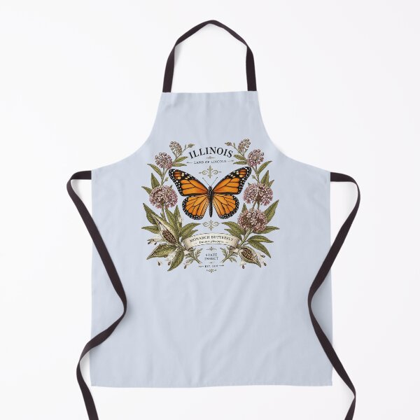 Item preview, Illinois in Bloom Monarch and Milkweed designed and sold by taiche.