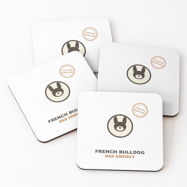 Item preview, French Bulldog Dad Energy Funny Frenchie Badge Sticker designed and sold by Mega-Shopping.