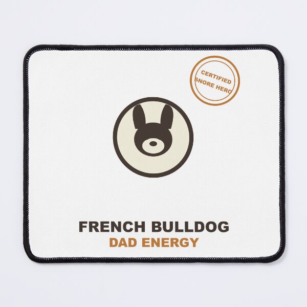 Item preview, French Bulldog Dad Energy Funny Frenchie Badge Sticker designed and sold by Mega-Shopping.