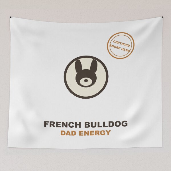 Item preview, French Bulldog Dad Energy Funny Frenchie Badge Sticker designed and sold by Mega-Shopping.