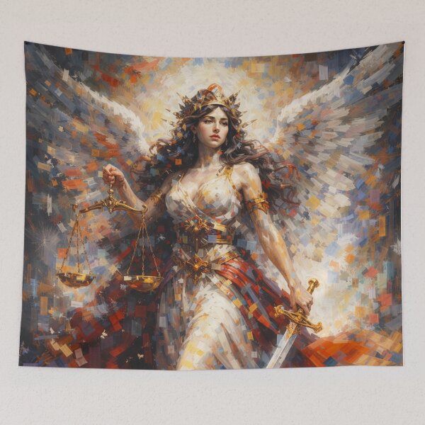 Item preview, Nemesis – The Greek Goddess of Justice Painting designed and sold by GalleryKauffeld.