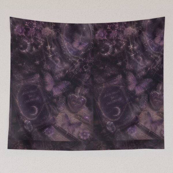 Item preview, Moon Spells & Star Dust - Dark Celestial Purple Whimsigoth designed and sold by BrontesWhimsyStore.