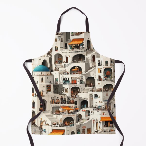 Item preview, An Architectural Layers of a Mediterranean Village Showcasing Lively Markets and Cozy Gatherings designed and sold by Matt_Smith.