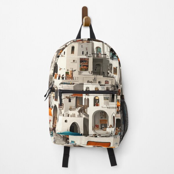 Item preview, An Architectural Layers of a Mediterranean Village Showcasing Lively Markets and Cozy Gatherings designed and sold by Matt_Smith.
