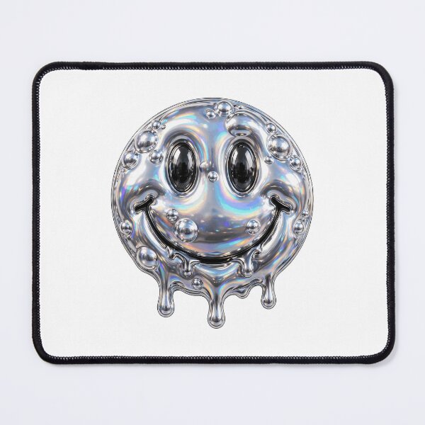 Item preview, Puffy Chrome Dripping Smiley Face designed and sold by Teeny Quities.