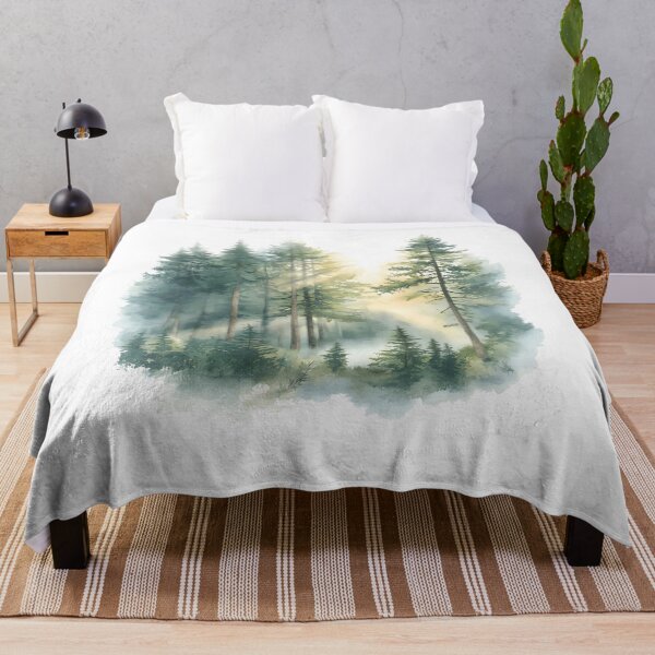 Item preview, Watercolor Pine Forest Shirt, Misty Woodland Nature Graphic Tee, Mountain Wilderness Aesthetic Outdoor Gift designed and sold by howsamluca.