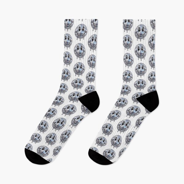Artikelvorschau, Puffy Chrome Dripping Smiley Face entworfen und verkauft von Teeny Quities.