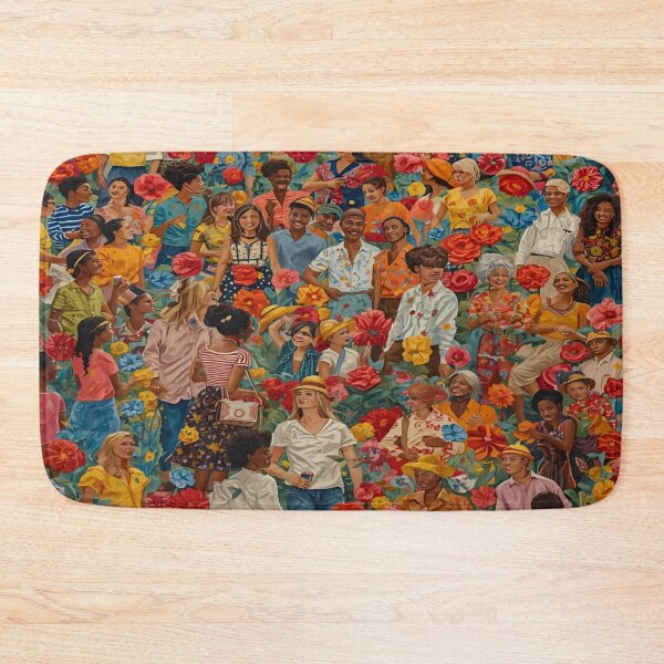 Item preview, A Vibrant Celebration of Community and Diversity Illustrated Through an Explosion of Colorful Flowers and People Engaged in Joyful Interactions designed and sold by Matt_Smith.