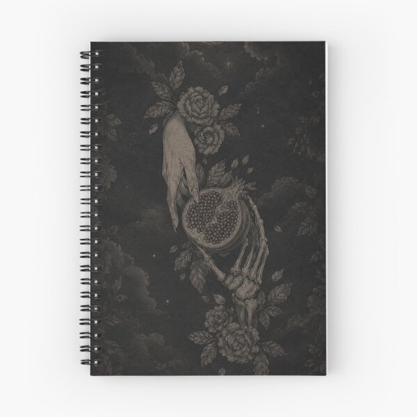 Item preview, Persephone Pomegranate & Skeleton Hand - Dark Cottagecore Vintage Gothic designed and sold by BrontesWhimsyStore.