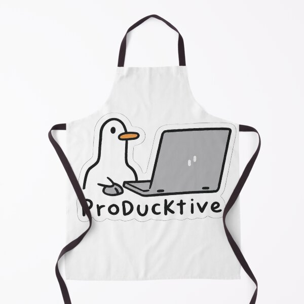 Item preview, ProDucktive Duck Laptop Sticker designed and sold by EgoSovereign.