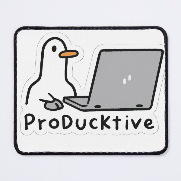 Artikelvorschau, ProDucktive Enten-Laptop-Aufkleber entworfen und verkauft von EgoSovereign.